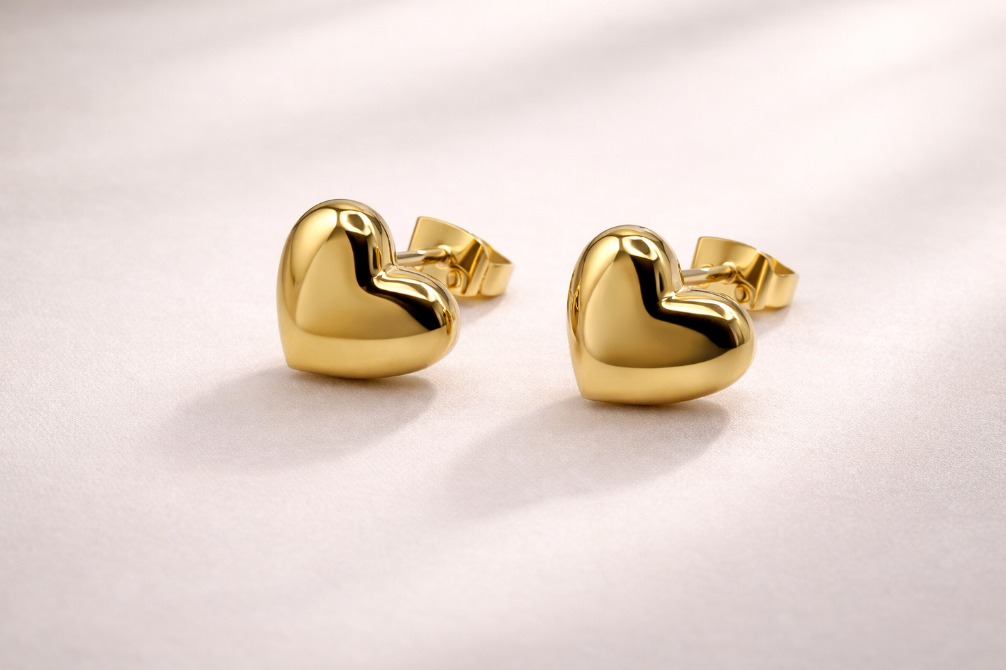 Gold Heart Earrings