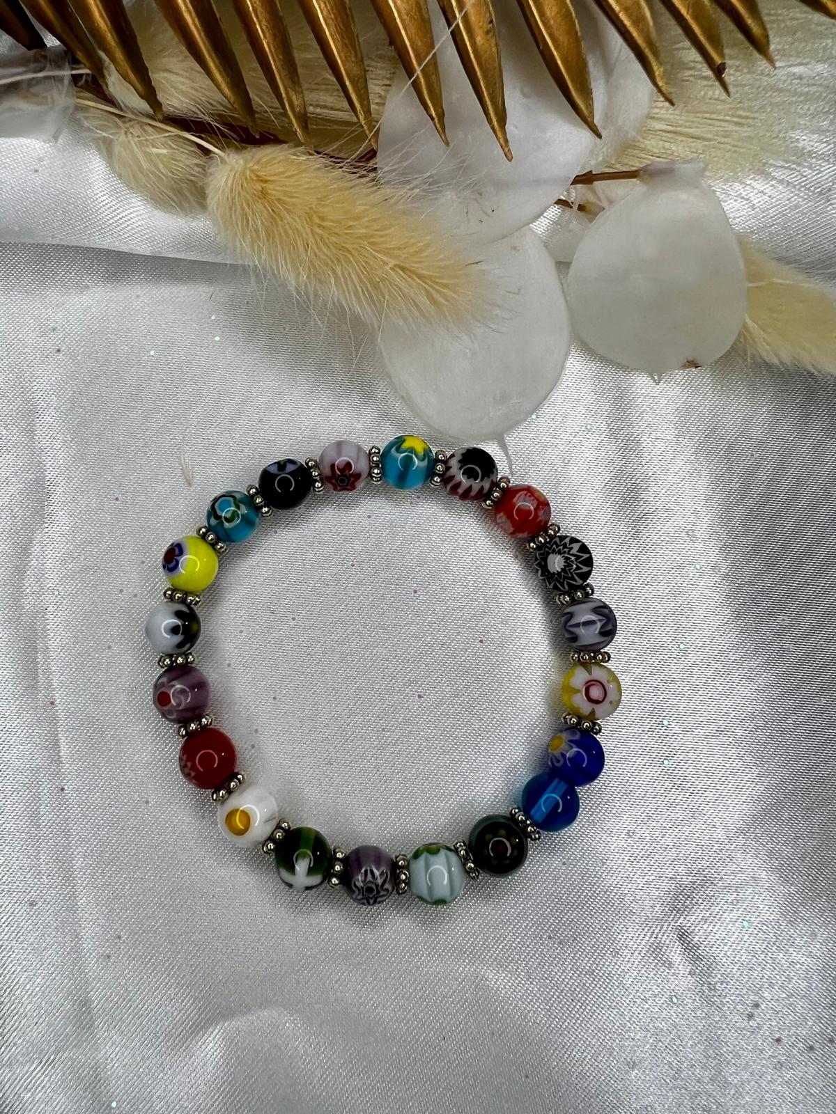 Pulsera Millefiori de flores