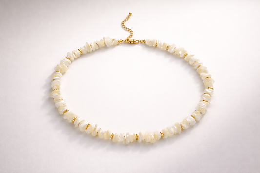 16K Gold Filled Flower Bead Irregular Pebble Shell Pearl Gemstone