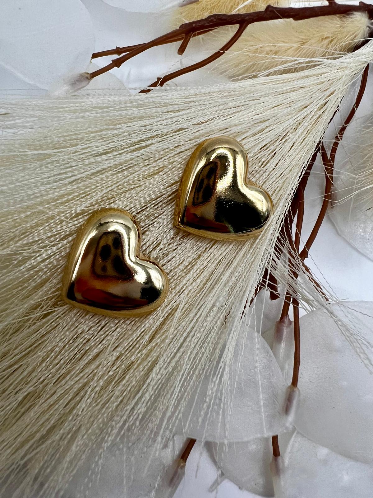 Gold Heart Earrings