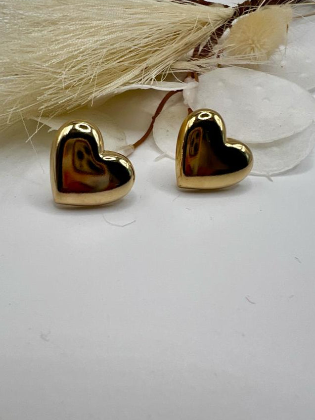 Gold Heart Earrings