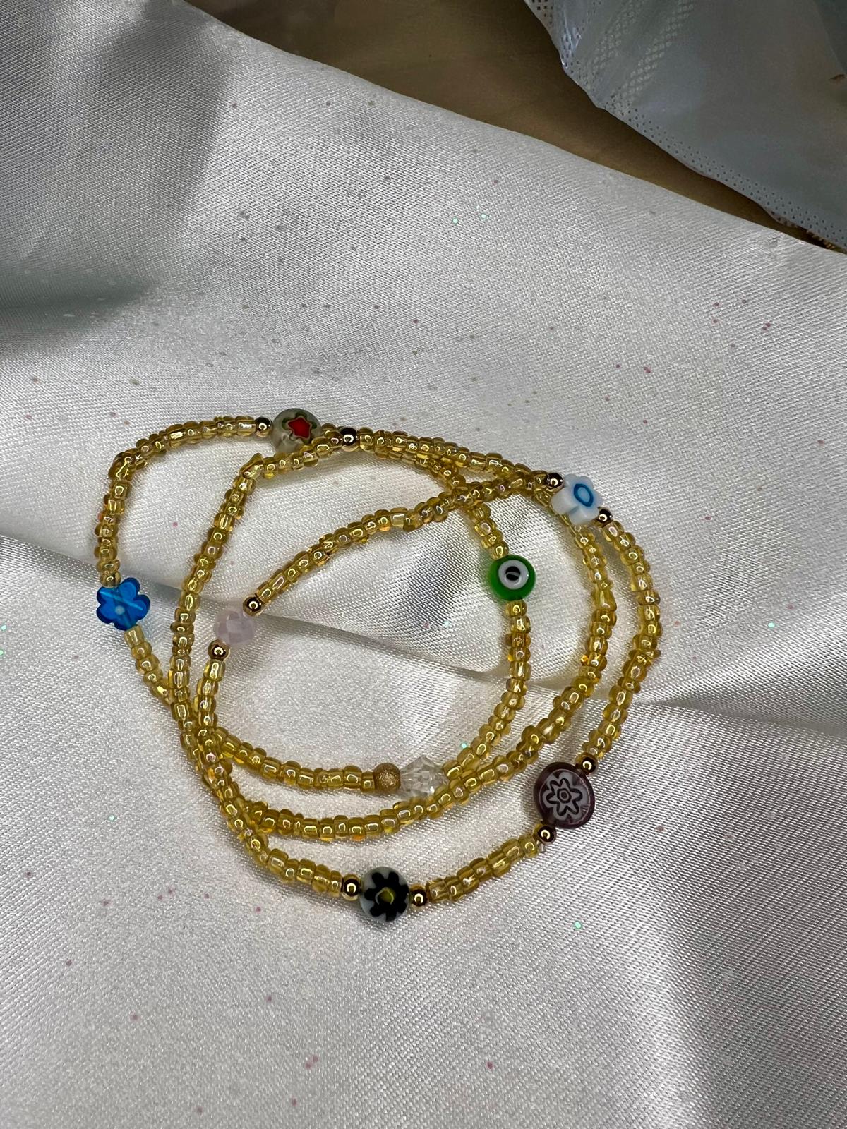 Pulsera Millefiori de flores